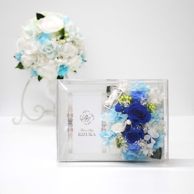 池袋 プリザーブドフラワー専門店 フラワーショップリズカ 販売 店舗 結婚式 フォトフレーム 写真立て 時計
